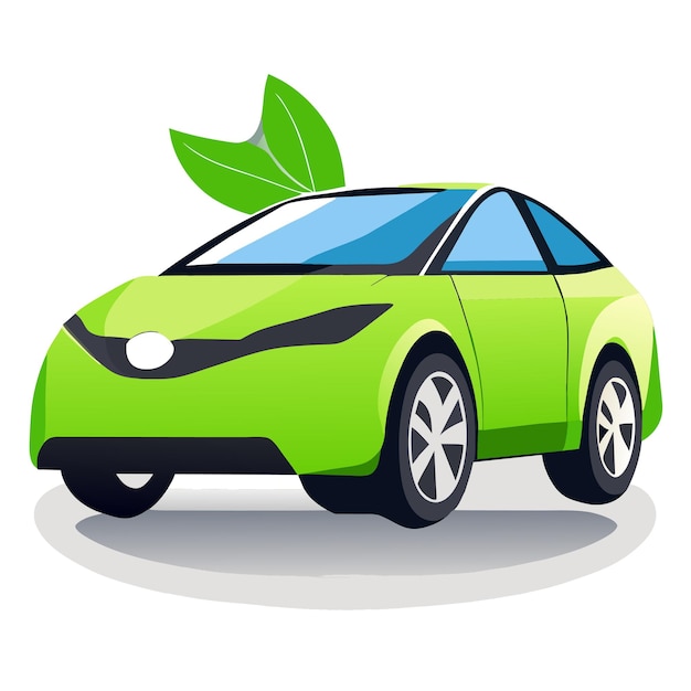 Vecteur icône de voiture hybride écologique caricature d'icône de vecteur de voiture hybride écologique pour la conception de sites web isolée