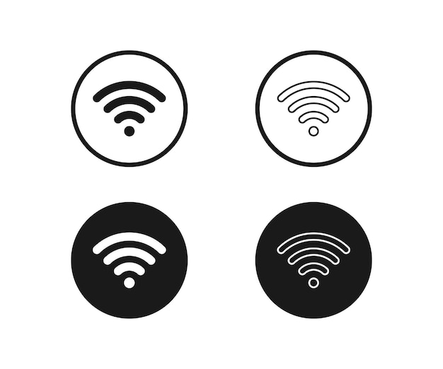 Icône Wi-fi Et Modèle De Vecteur De Symbole