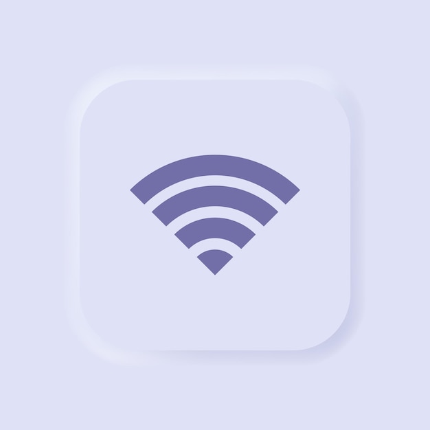 Icône Wifi et sans fil dans le style neumorphisme Illustration vectorielle