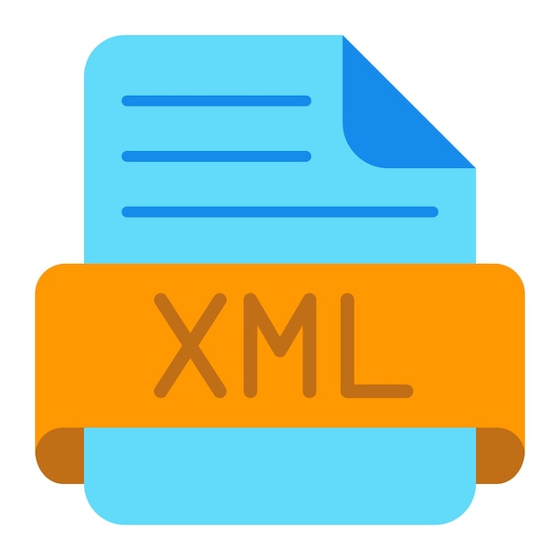 Vecteur icône xml