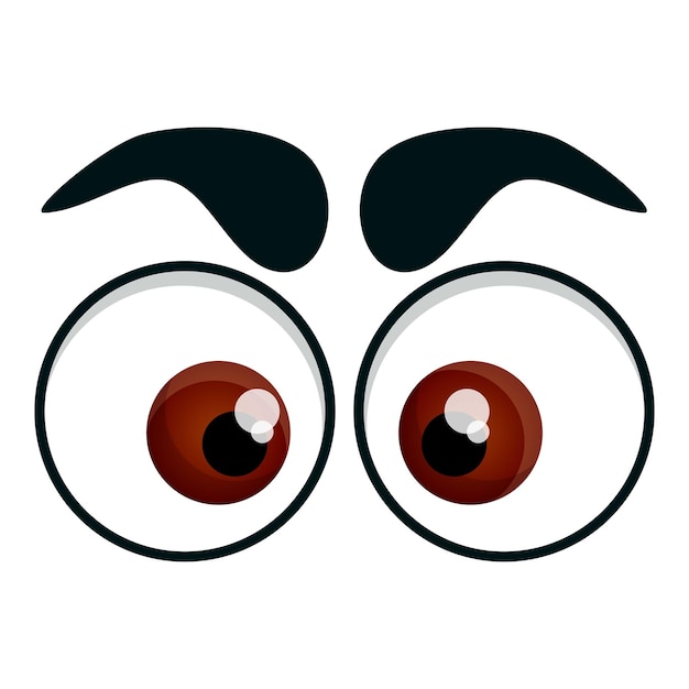 Icône des yeux du visage Icône vectorielle de visage des yeux pour la conception web isolée sur fond blanc