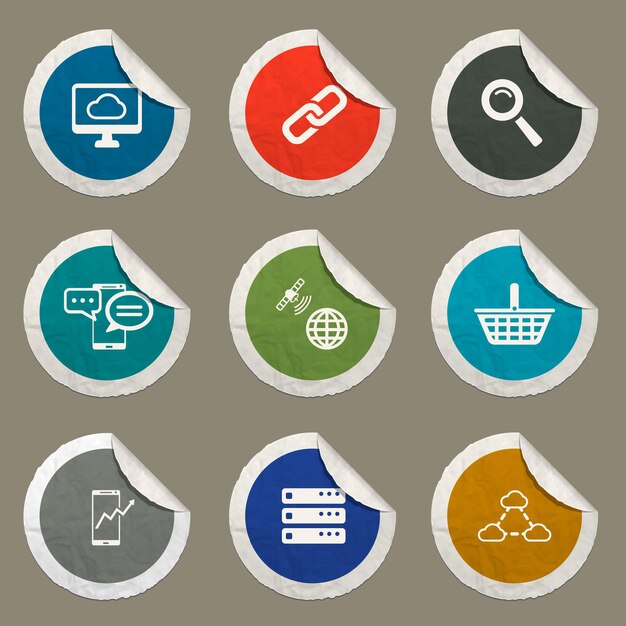 Icônes d'analyse de données définies pour les sites Web et l'interface utilisateur