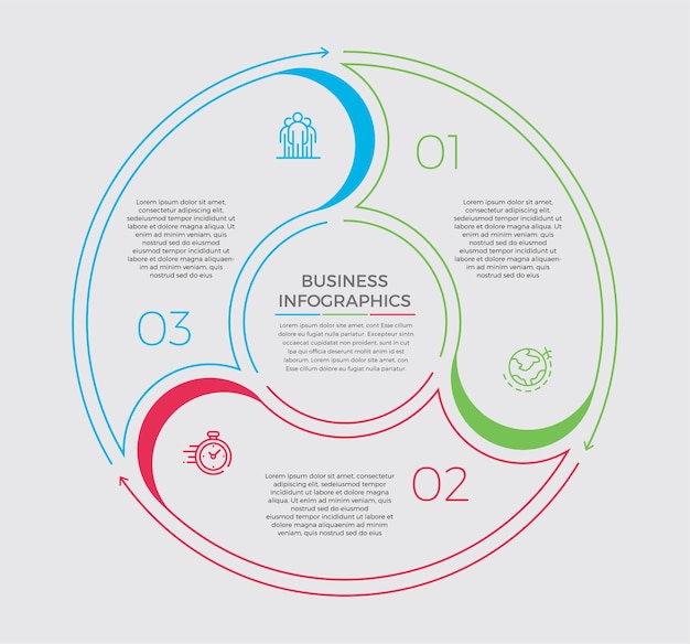 Icônes De Conception Et De Marketing Infographiques. Concept D'entreprise Avec 3 Options, étapes Ou Processus.