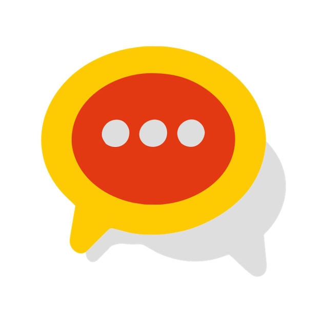 icônes de discussion de formes colorées
