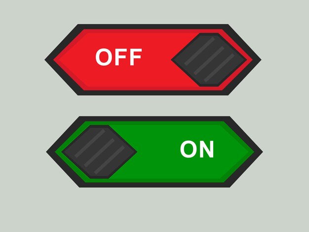 Vecteur sur les icônes du bouton d'éteinte vecteur