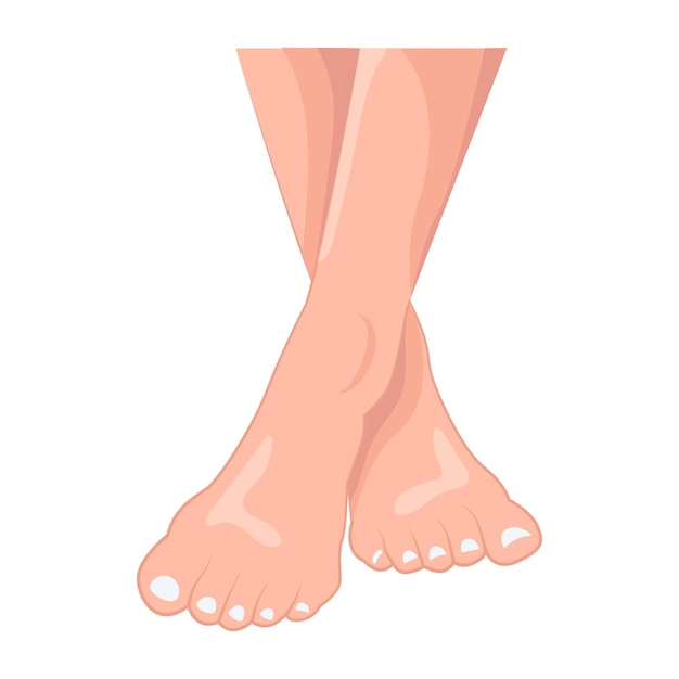Icones de femmes aux pieds plats