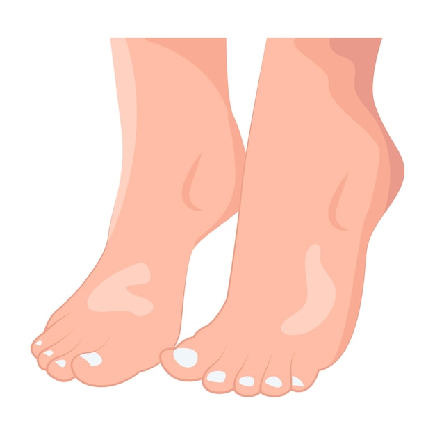 Icones de femmes aux pieds plats