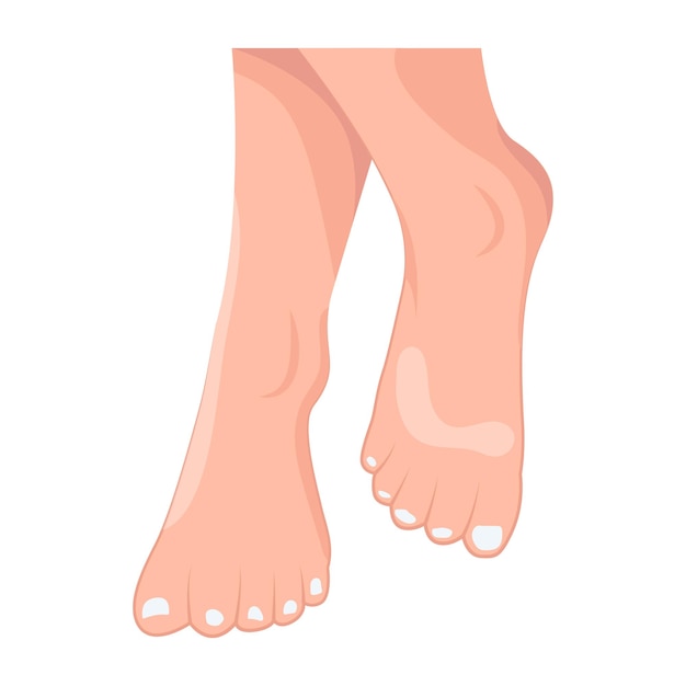 Icones de femmes aux pieds plats