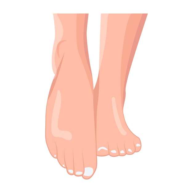 Icones de femmes aux pieds plats