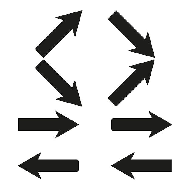 Icônes de flèche droite. Conception simplifiée. Illustration vectorielle.