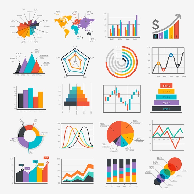 Vecteur icônes d'infographie d'entreprise.