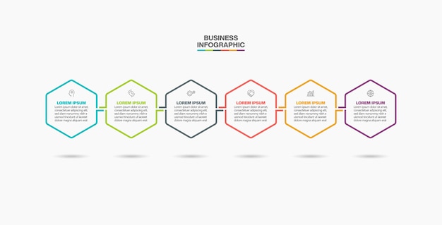 Icônes Infographiques De Chronologie De Visualisation De Données Commerciales