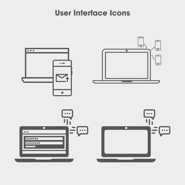 Vecteur icônes d'interface utilisateur