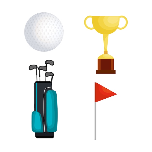 Icônes De Jeu De Sport De Golf