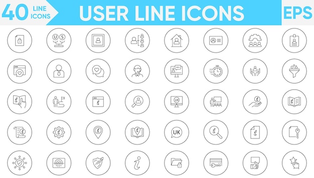 Les icônes de ligne des utilisateurs sont vectorielles et illustrées.