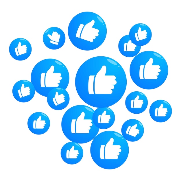 Les icônes des médias sociaux flottant sur des bulles bleues