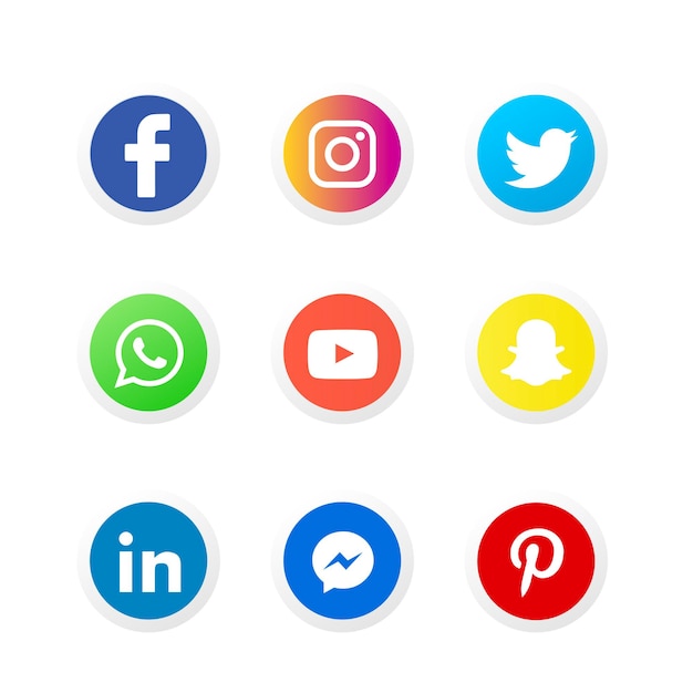 Les icônes des médias sociaux