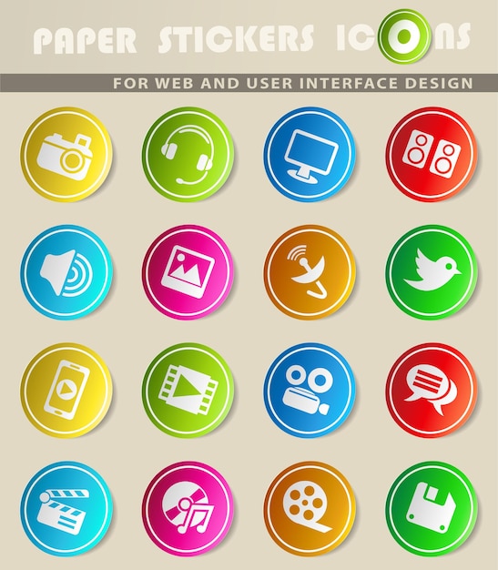 Icônes Multimédias Icônes Web Pour La Conception De L'interface Utilisateur