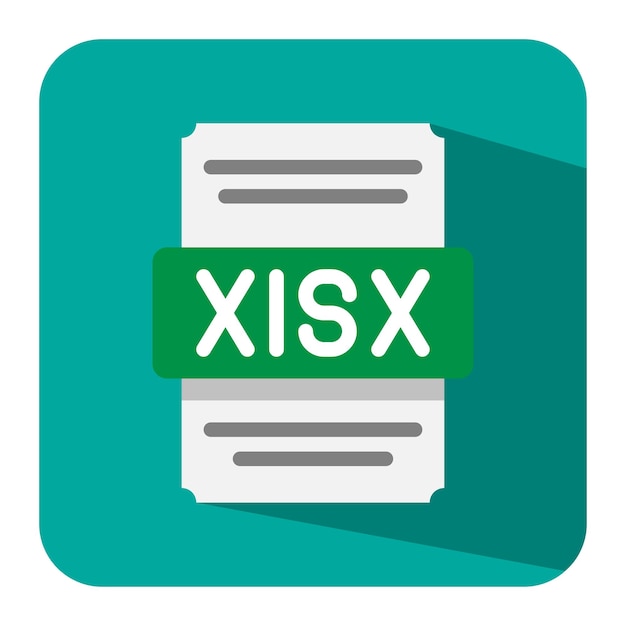 Icones plates de fichier de feuille de calcul Xlsx adaptées à l'illustration vectorielle de l'interface utilisateur du site Web et de l'application mobile
