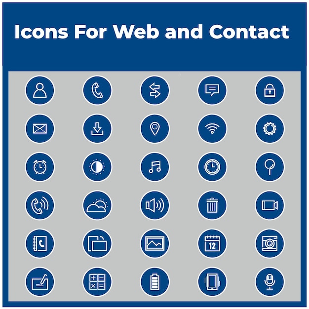 Icones Pour Le Web Et Les Informations De Contact
