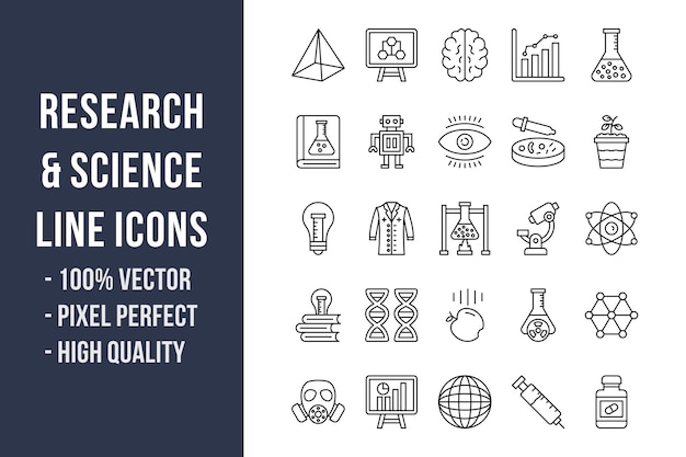 Icônes de la recherche et de la science