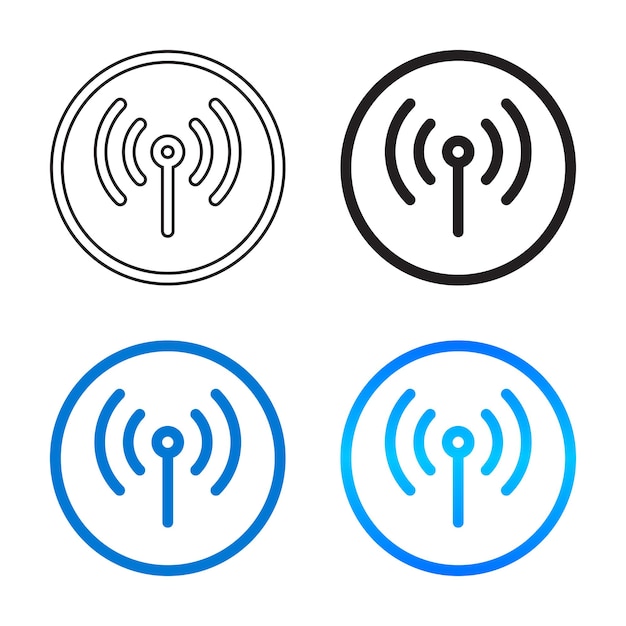 Icones de réseau vectoriel dans plusieurs styles