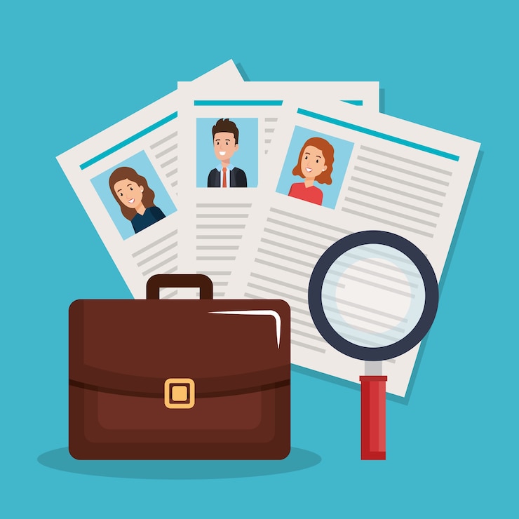 Vecteur icônes de ressources humaines définies