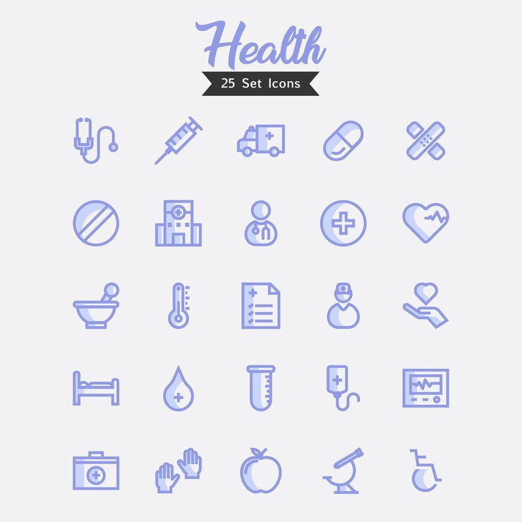 Icônes de santé style moderne