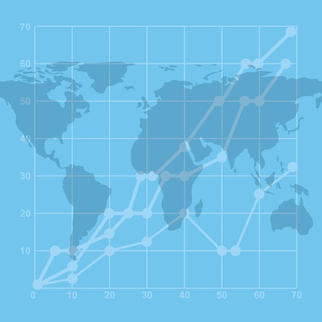 Icônes De Statistiques De L'économie De Croissance