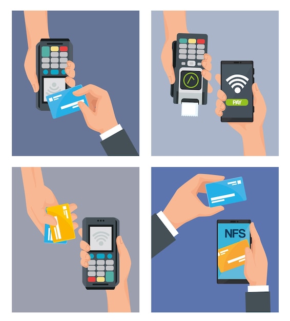 Icônes de transactions en ligne