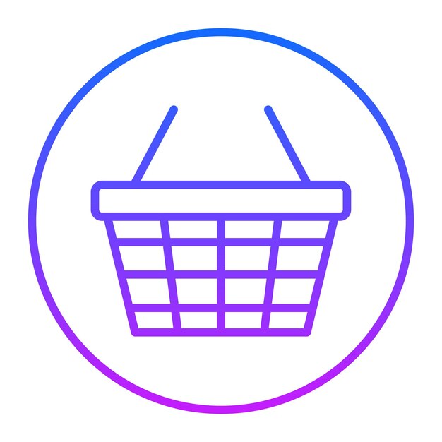 Icones vectorielles du panier d'achat