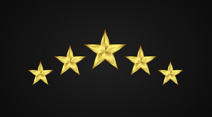 Vecteur icônes vectorielles étoiles stars collection rating ensemble doré et noir d'étoiles isolées
