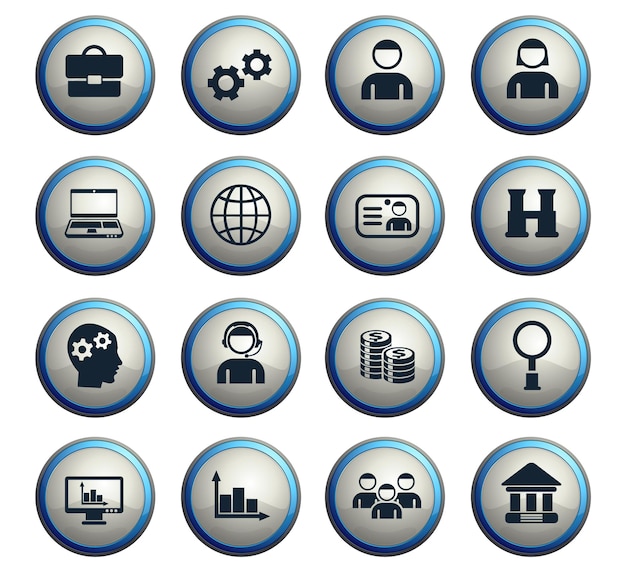 Icônes vectorielles de gestion pour la conception d'interfaces Web et utilisateur
