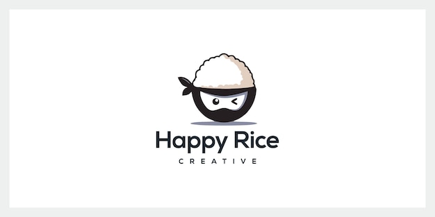 Vecteur icônes vectorielles d'inspiration de conception de logo de riz vecteur premium