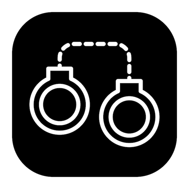 Les icônes vectorielles des menottes