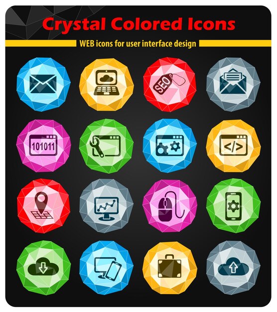 Icônes Web De Référencement Et De Développement Pour La Conception D'interface Utilisateur