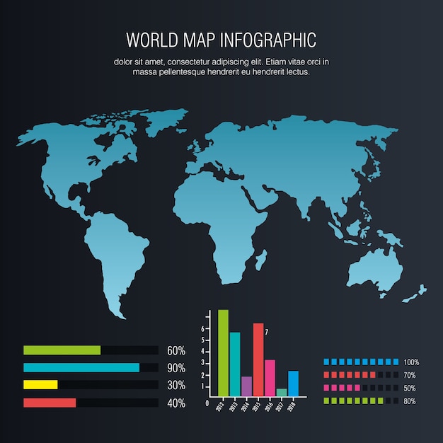 Icônes De World Planet Infographic