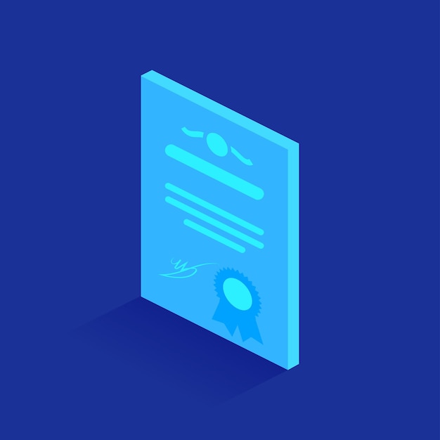 Iconisométrique bleu foncé