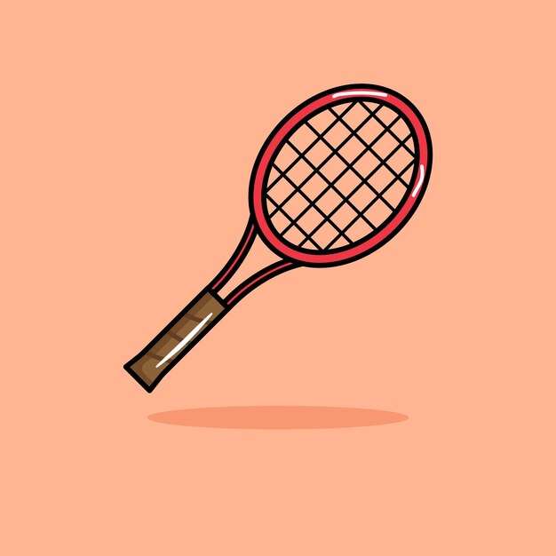 Vecteur iconne vectorielle d'illustration de raquettes de badminton de style plat adapté à la page de destination et à la bannière du web