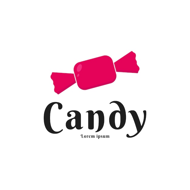 Vecteur idée de conception du logo du vecteur de bonbons