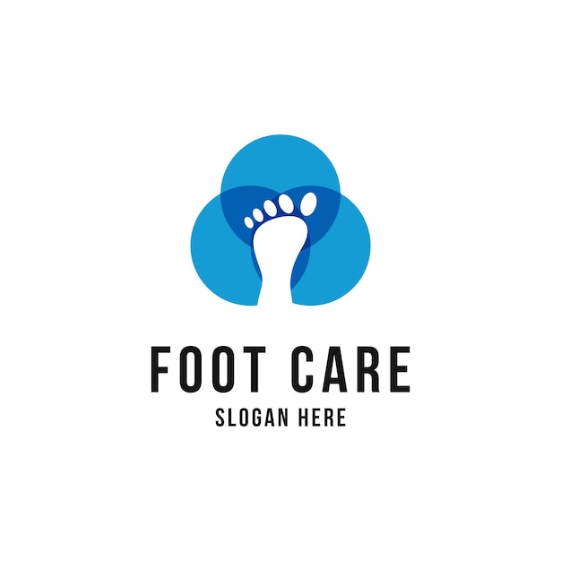 Vecteur idée de conception du logo de soins des pieds