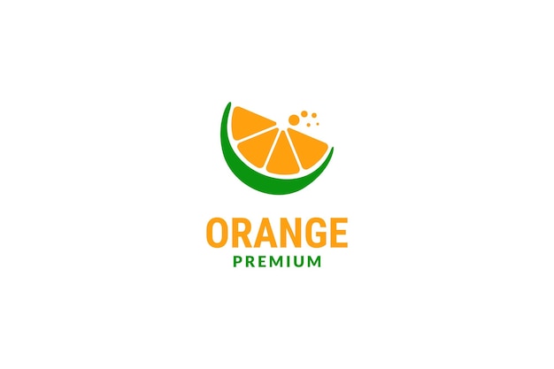 Idée D'illustration De Conception De Logo De Fruits Orange Plat