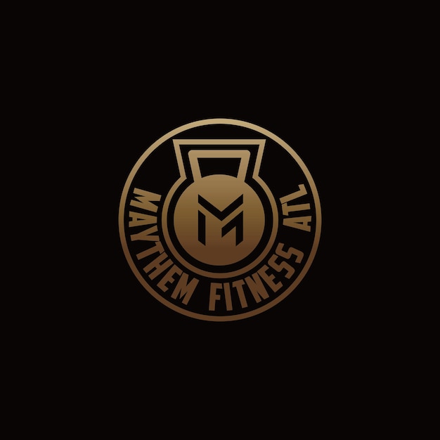 Vecteur idée de logo mf fitness