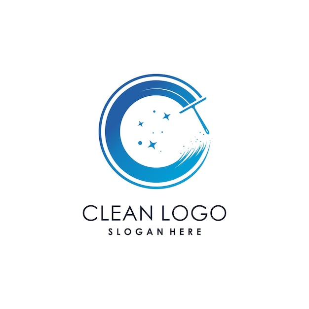 Vecteur idée de vecteur de logo propre avec un style abstrait moderne