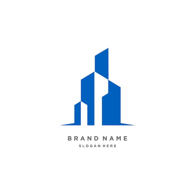 Idée vectorielle d'élément de conception de logo de bâtiment avec une idée simple et créative