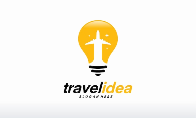 Idée de voyage logo dessins concept illustration vectorielle