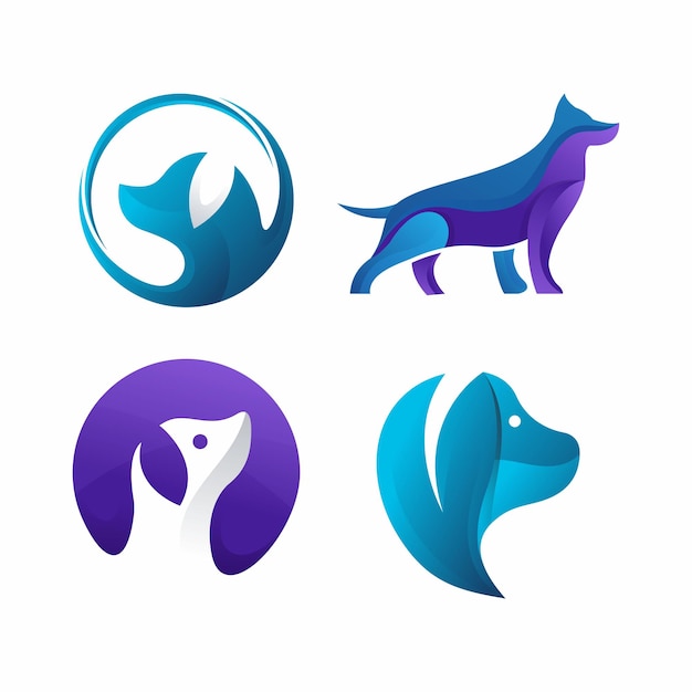 Vecteur idées de logo d'animal de chien