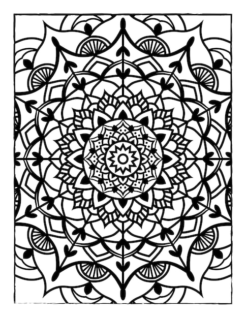 Vecteur idées uniques coloriage mandala