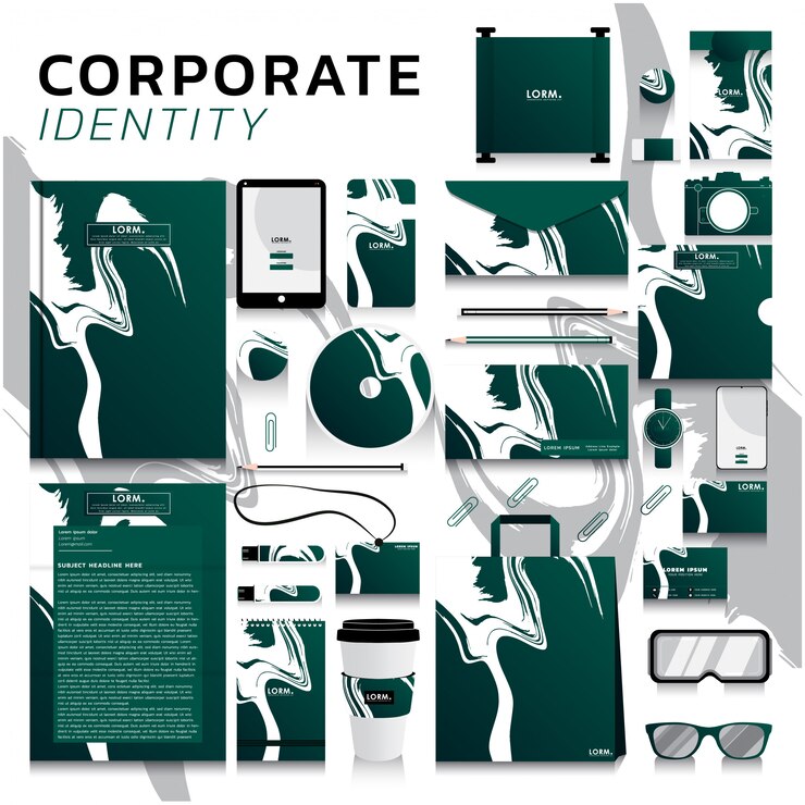 Vecteur identité d'entreprise pour la conception commerciale et marketing
