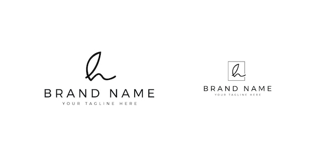 Identité de marque création de logo h d'entreprise v3